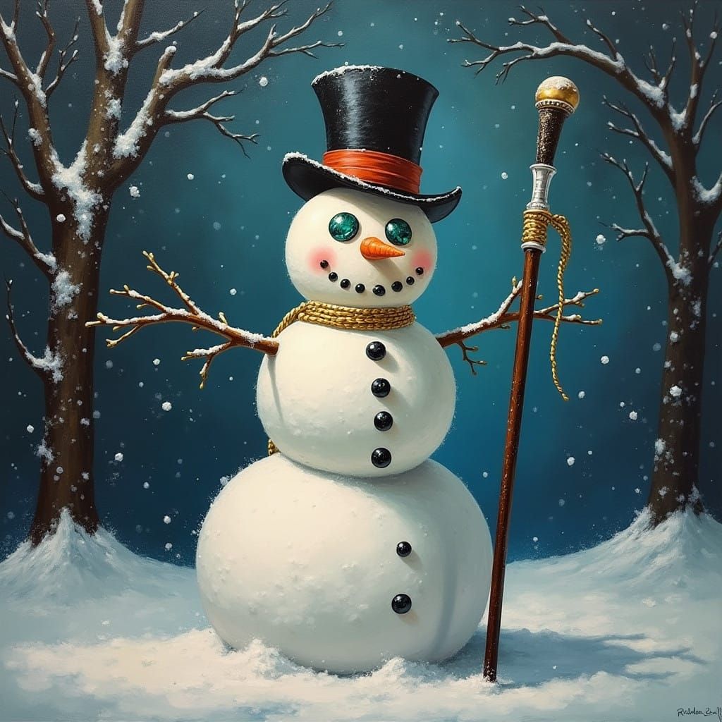 Upscale Winter Aristocrat in Formal Attire