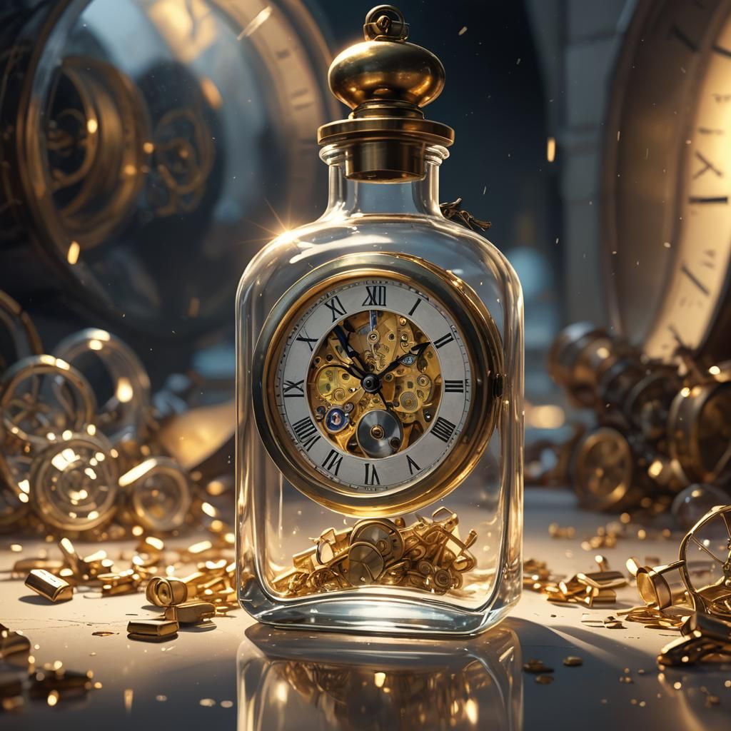 Timepiece in Glass Bottle Concept Art
