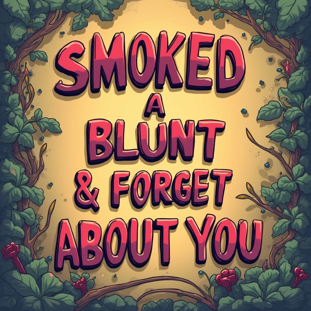 Smoked a Blunt and Forgot About You Cartoon Wallpaper