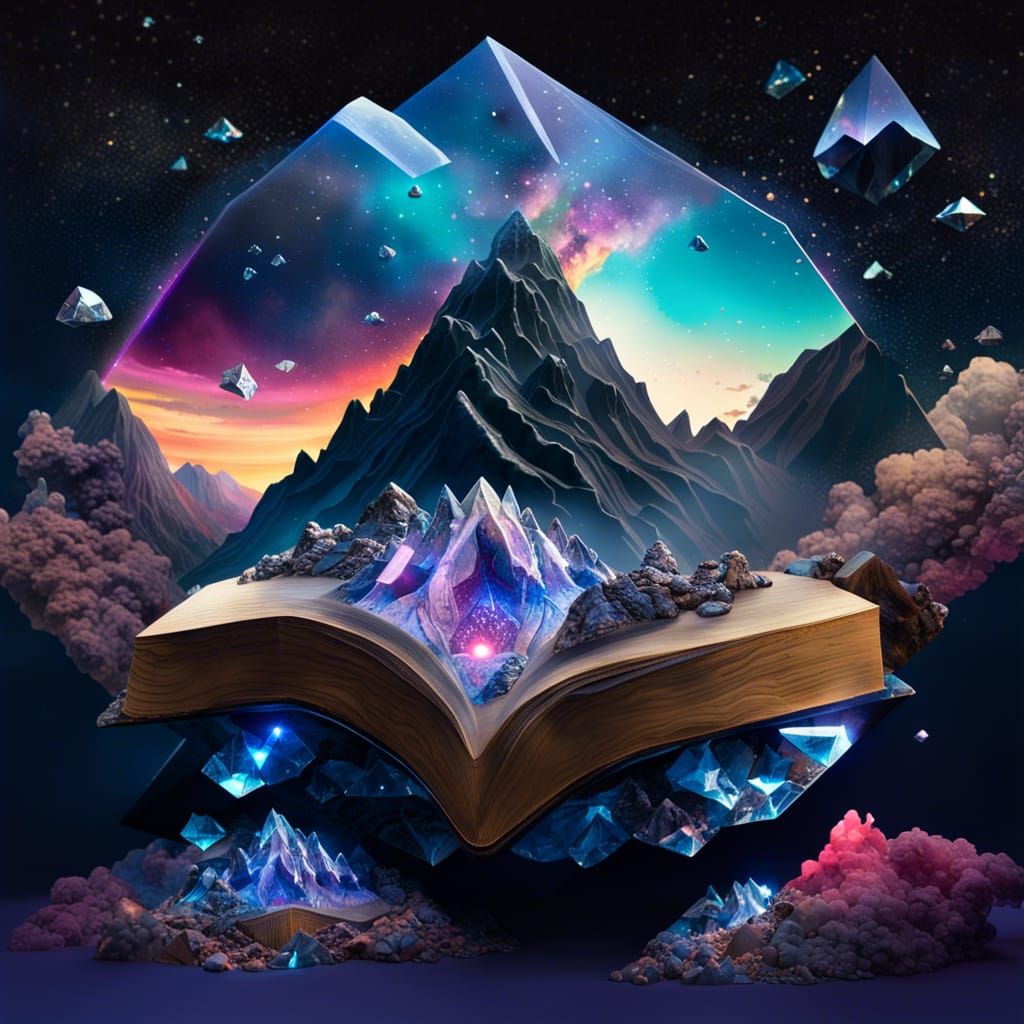 Surreal Mountain Dreamscape in Ghibli Style