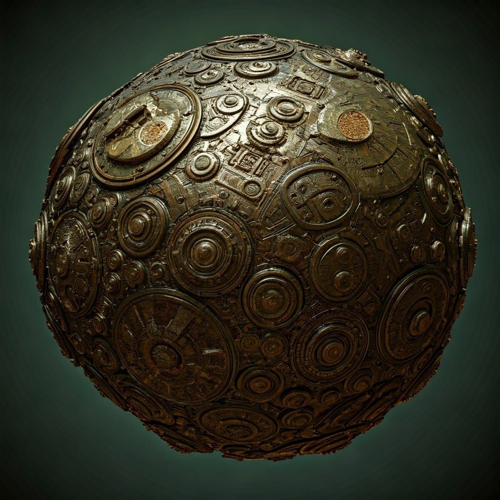 Distressed Starship Constructed from Mismatched Industrial P...