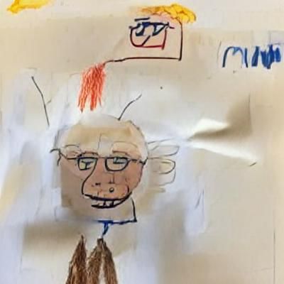 Child's Simple Drawing of Bernie Sanders