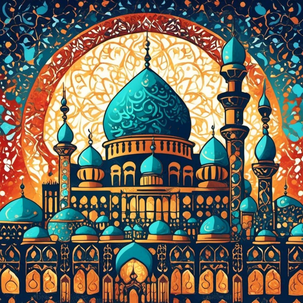 Islamic Graphic Art Mosque Palestine Ramadan