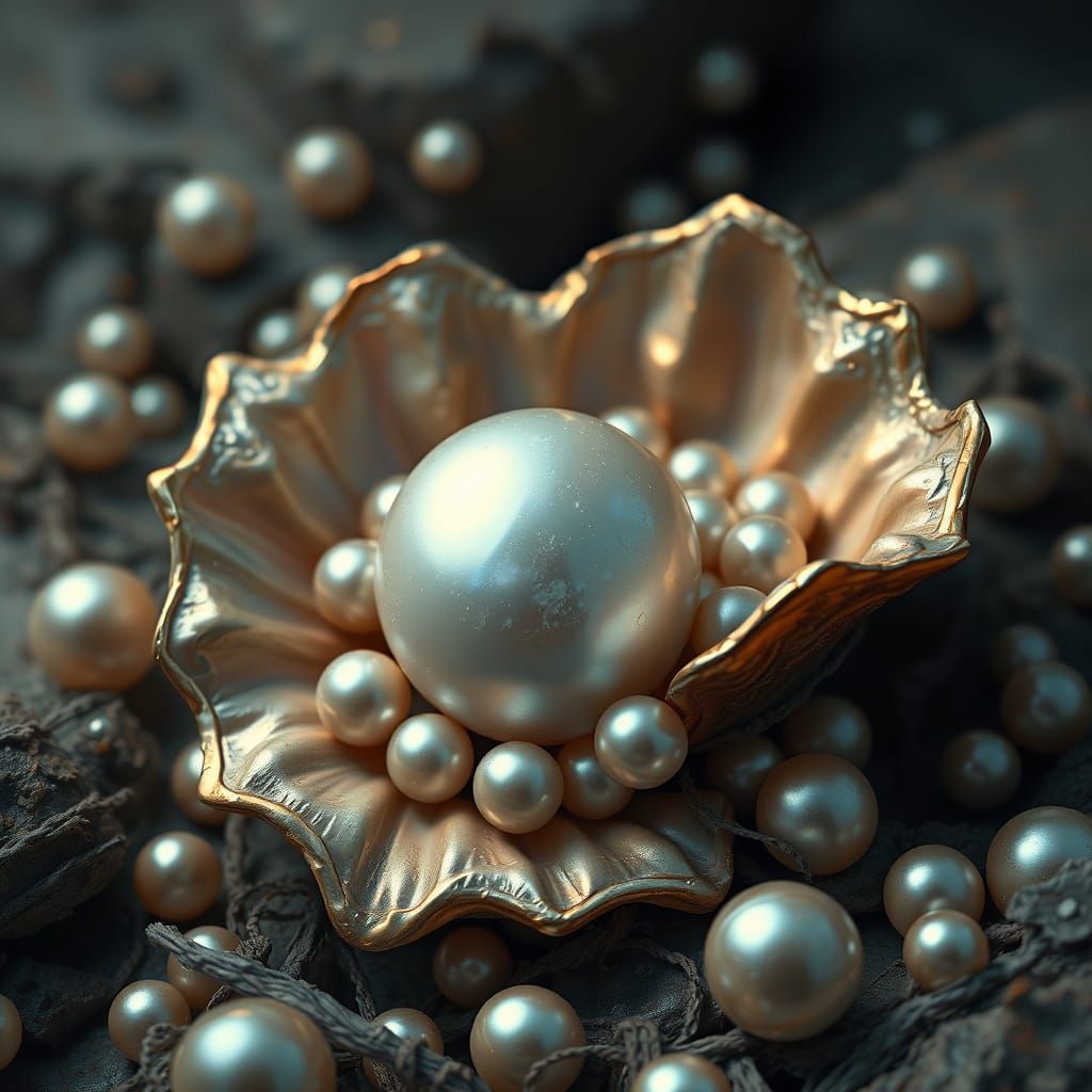 Fantastical Pearl: Detailed Matte Painting in 8k