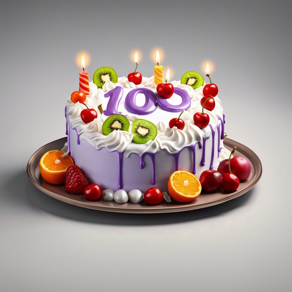 Delicious Birthday Cake with 10000 Candles