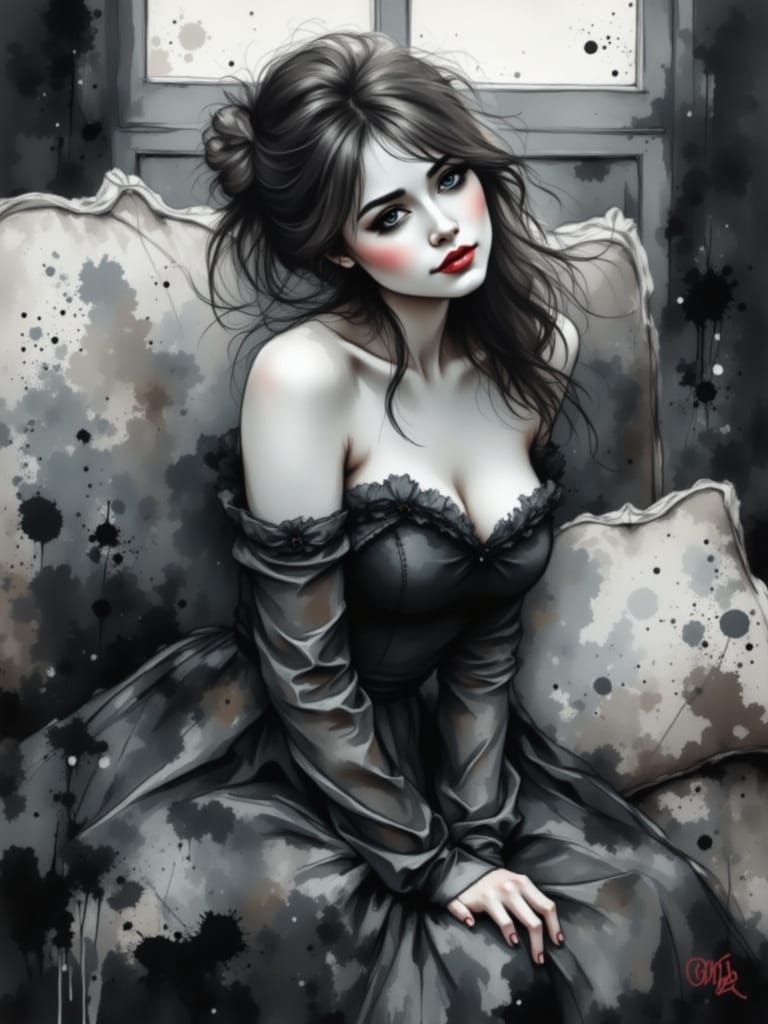 Expressive Ink Portrait