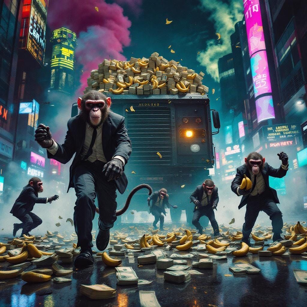 Monkey Heist: Dollars and Bananas in Armored Truck