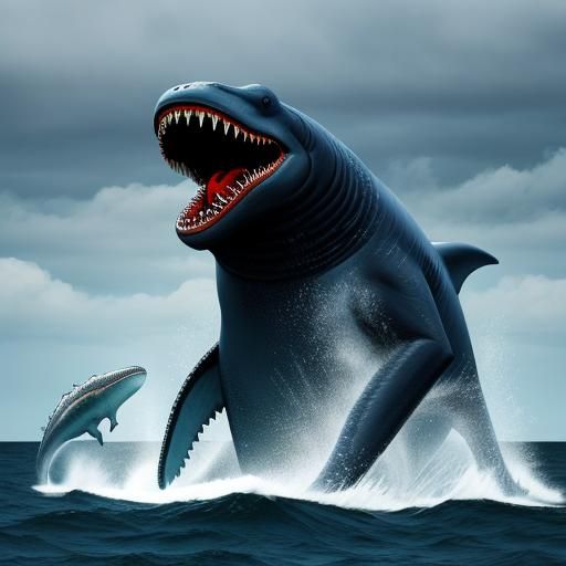 Gigantic One-Eyed Bloop Whale Sea Monster