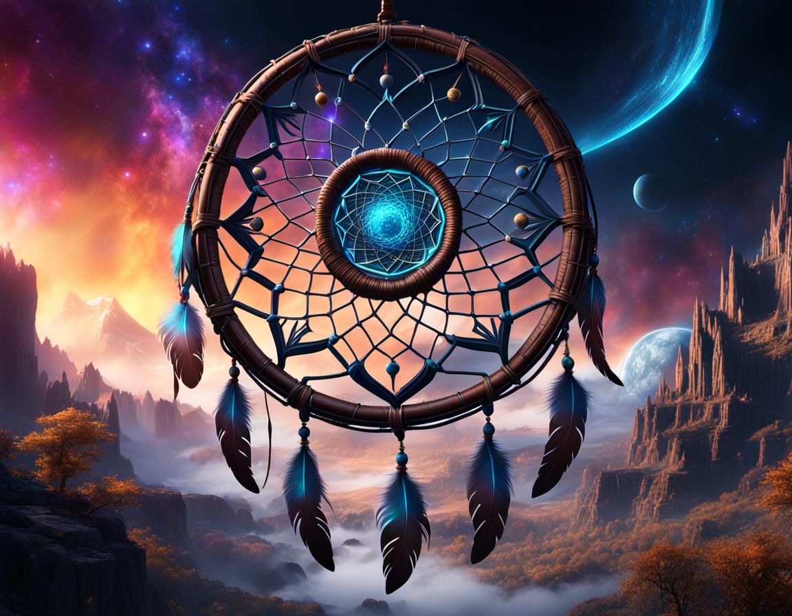Epic Cosmic Dreamcatcher: Fantasy Concept Art