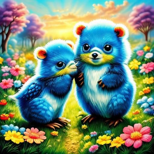 Cute Creatures Generated with Custom Model