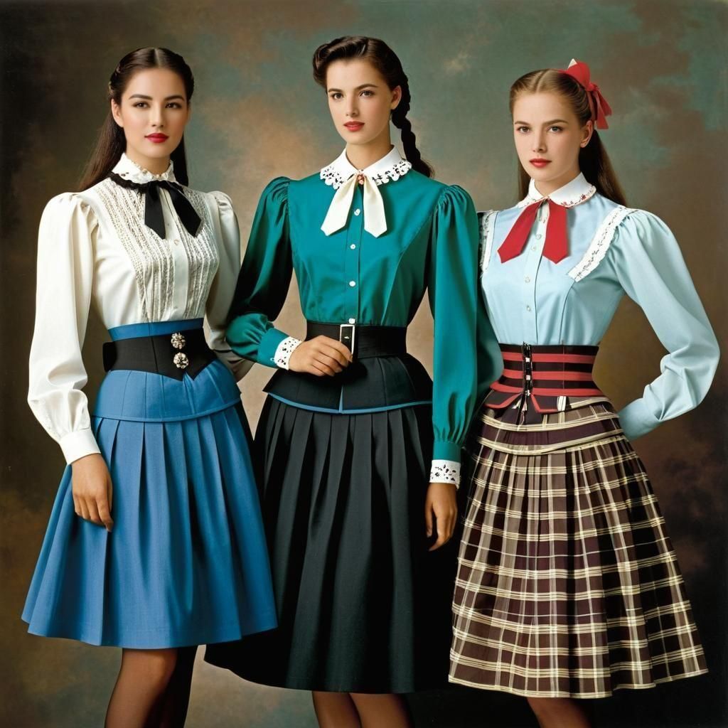 Colorful Turn-of-the-Century Women's Fashion