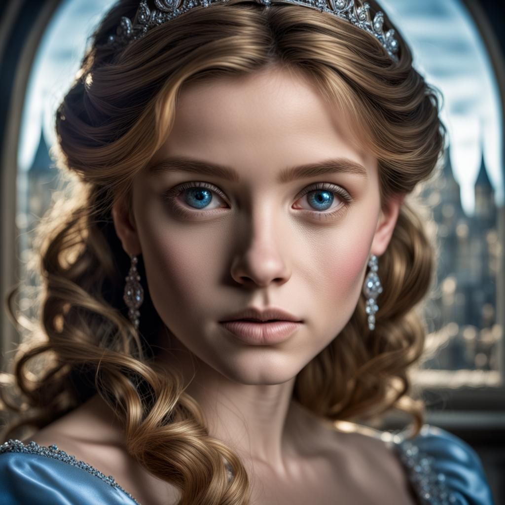 Hyperrealistic Cinderella in Cinematic Style