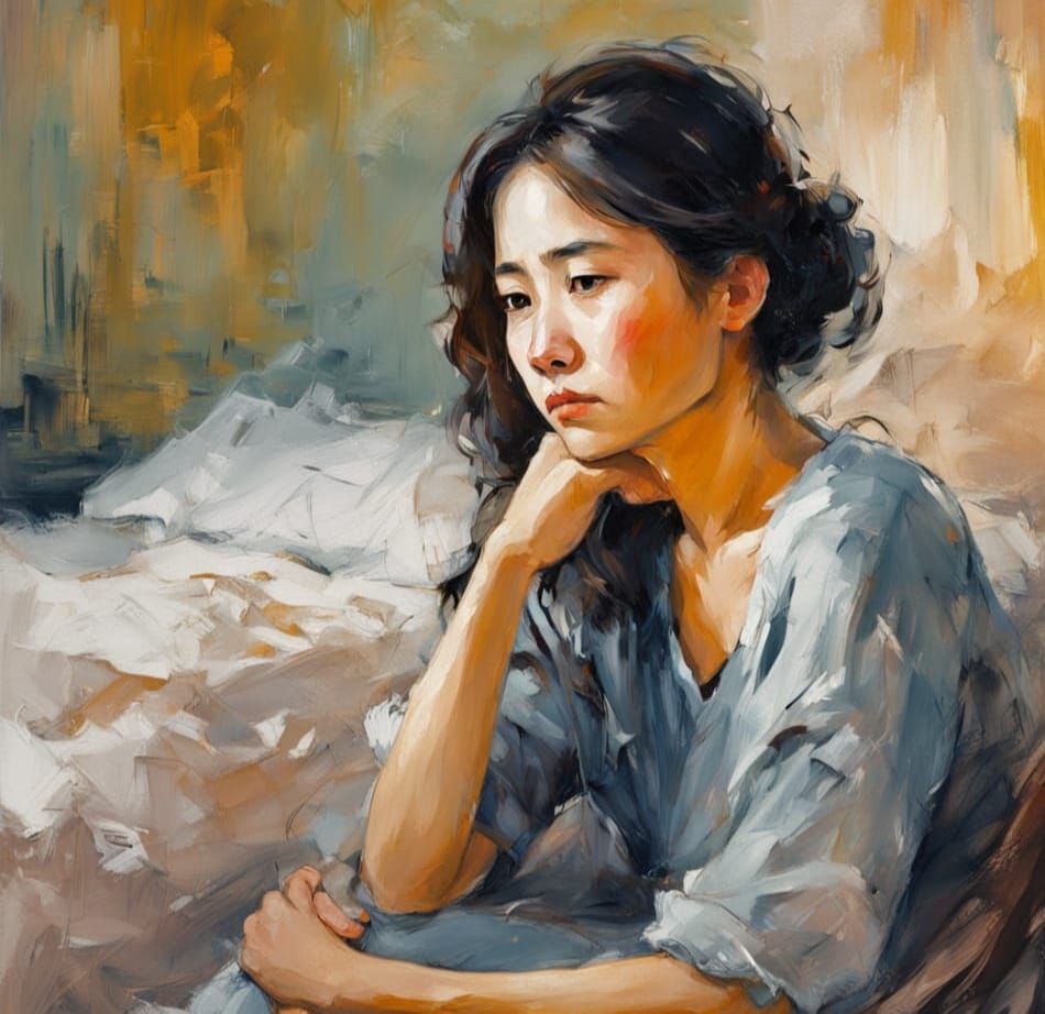 Compassionate Women in Intimate Moment, Impressionist Style