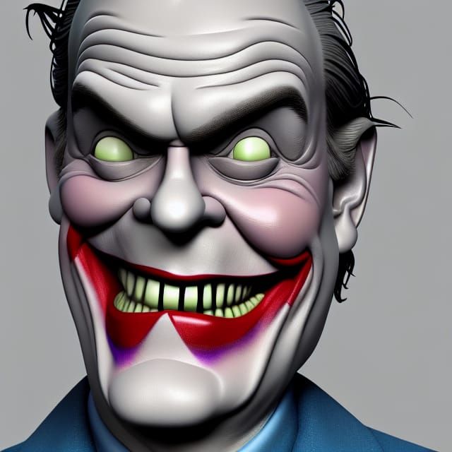 The Joker as Pixar 3D Digital Art