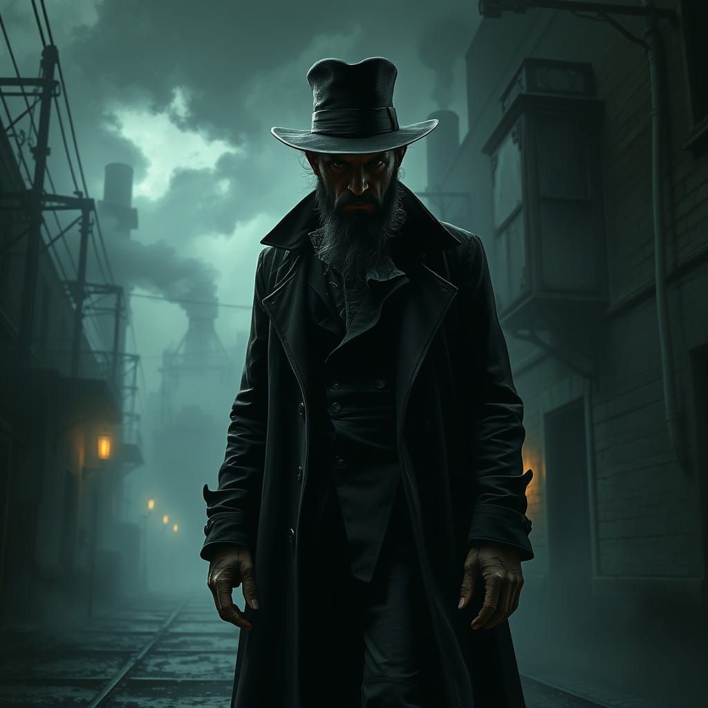 Gritty 19th Century Rogue on Industrial Street