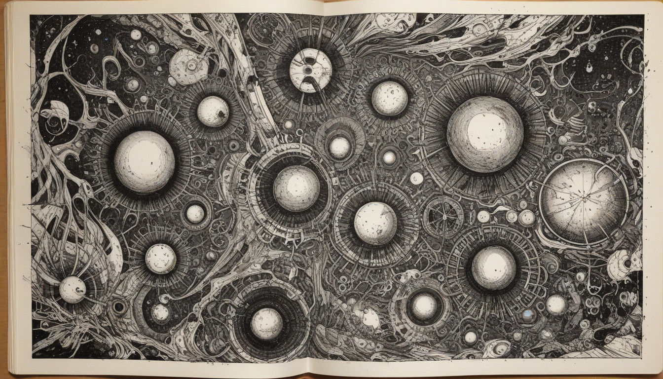 Medieval Comic Book Art of Primordial Life Forms