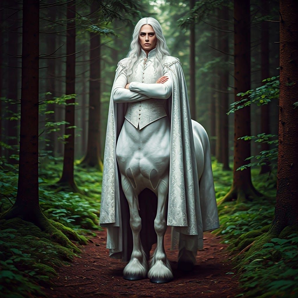 Majestic Centaur in Forest with Ethereal Style