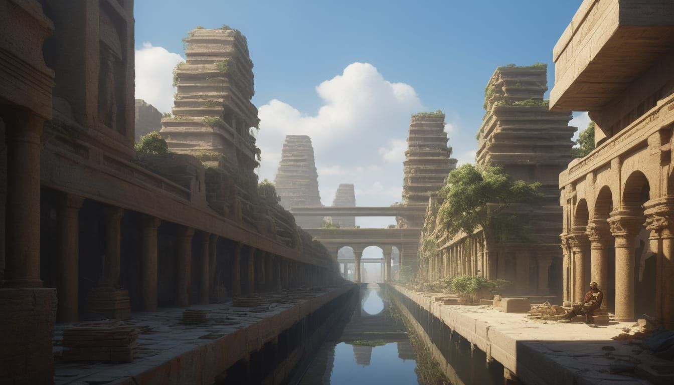 Babylonian Cityscape Character Portrait