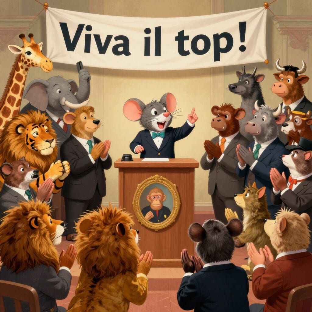 Mouse Politician Addresses Animal Crowd