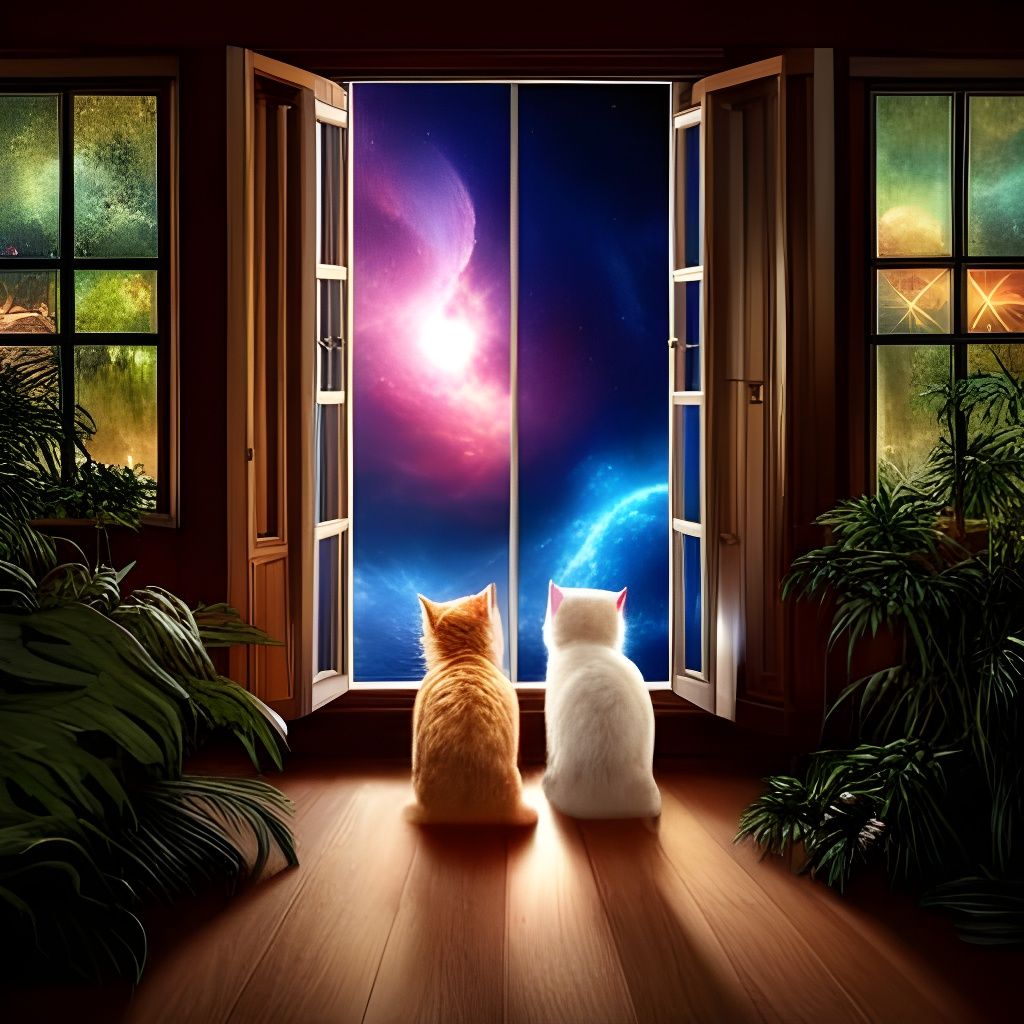 Adorable Kittens Share a Moment in Rich Color