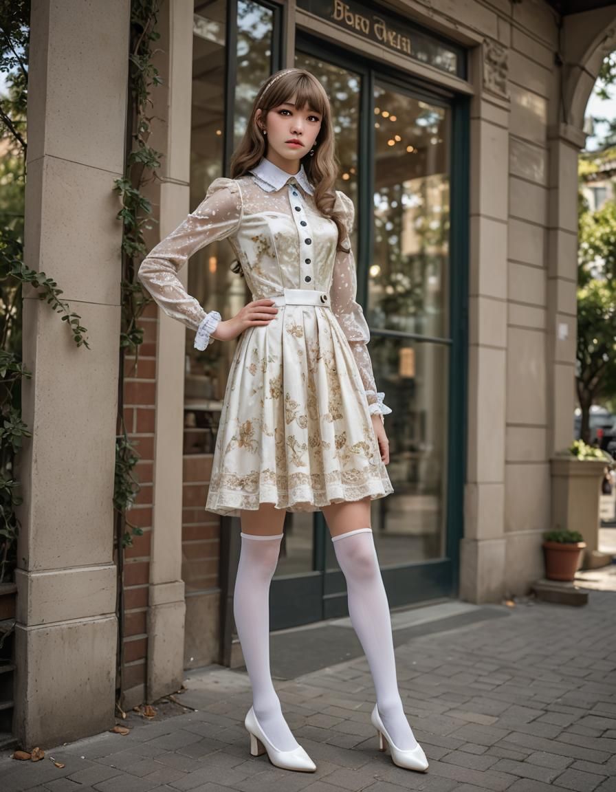 High Definition Portrait of an 18-Year-Old in Elegant Dress