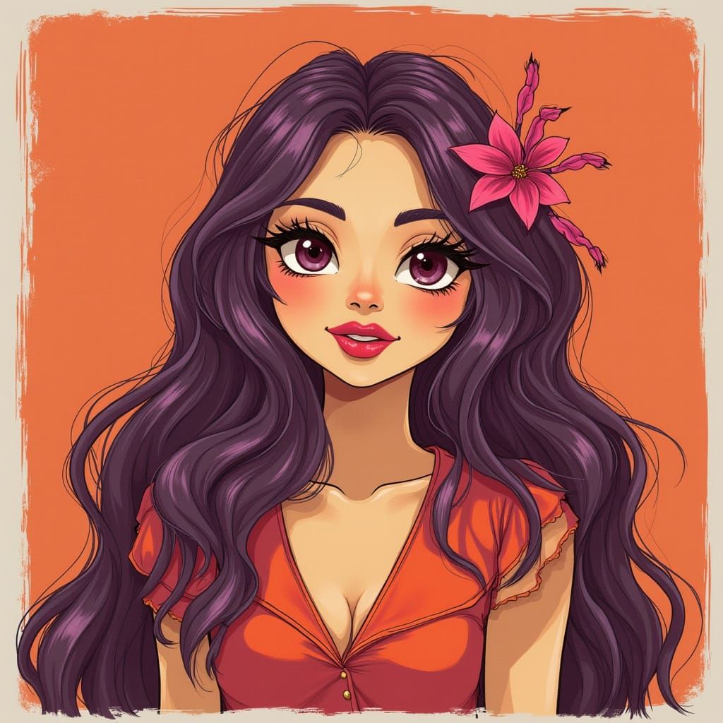 Tangerine and Aubergine Beauty