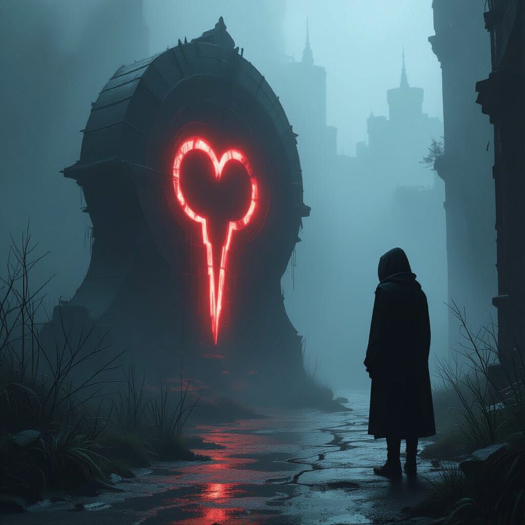 Ominous Logo in Biomechanical Style