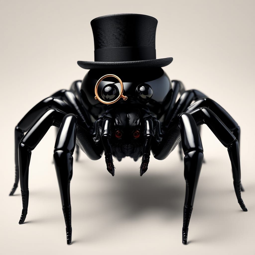 Anthropomorphic Spider in Tuxedo: Hyperdetailed Portrait