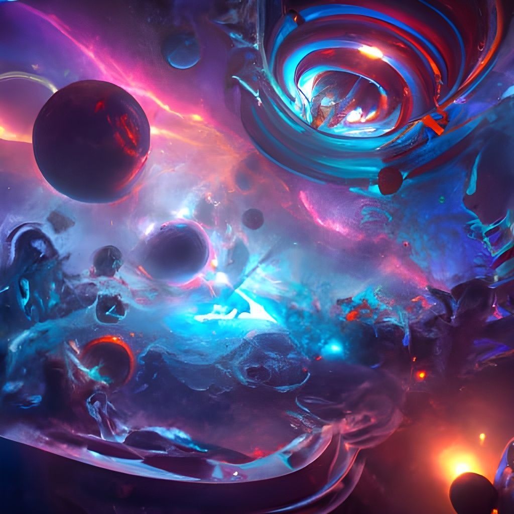 Dramatic 3D Cosmic Space Art
