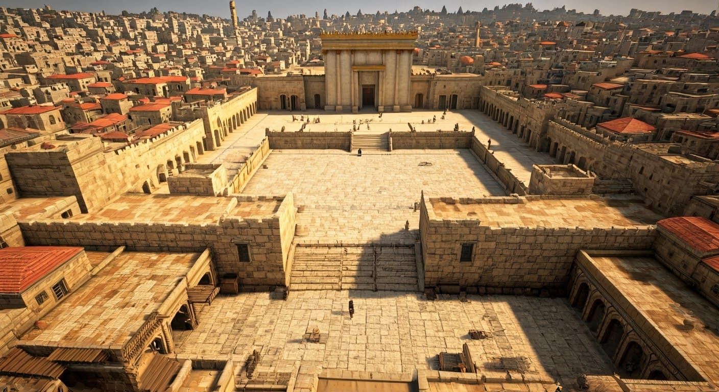 Jerusalem from first century with Jewish Temple