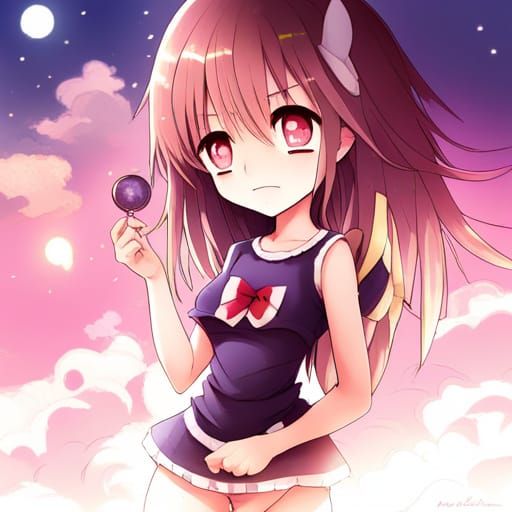 Anime Girl in Japanese Manga Style