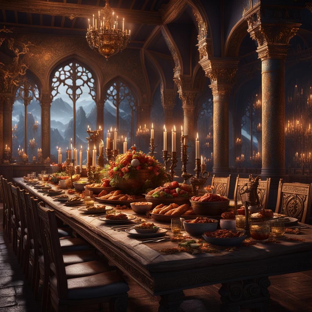 King's Feast: Detailed Fantasy Concept Art