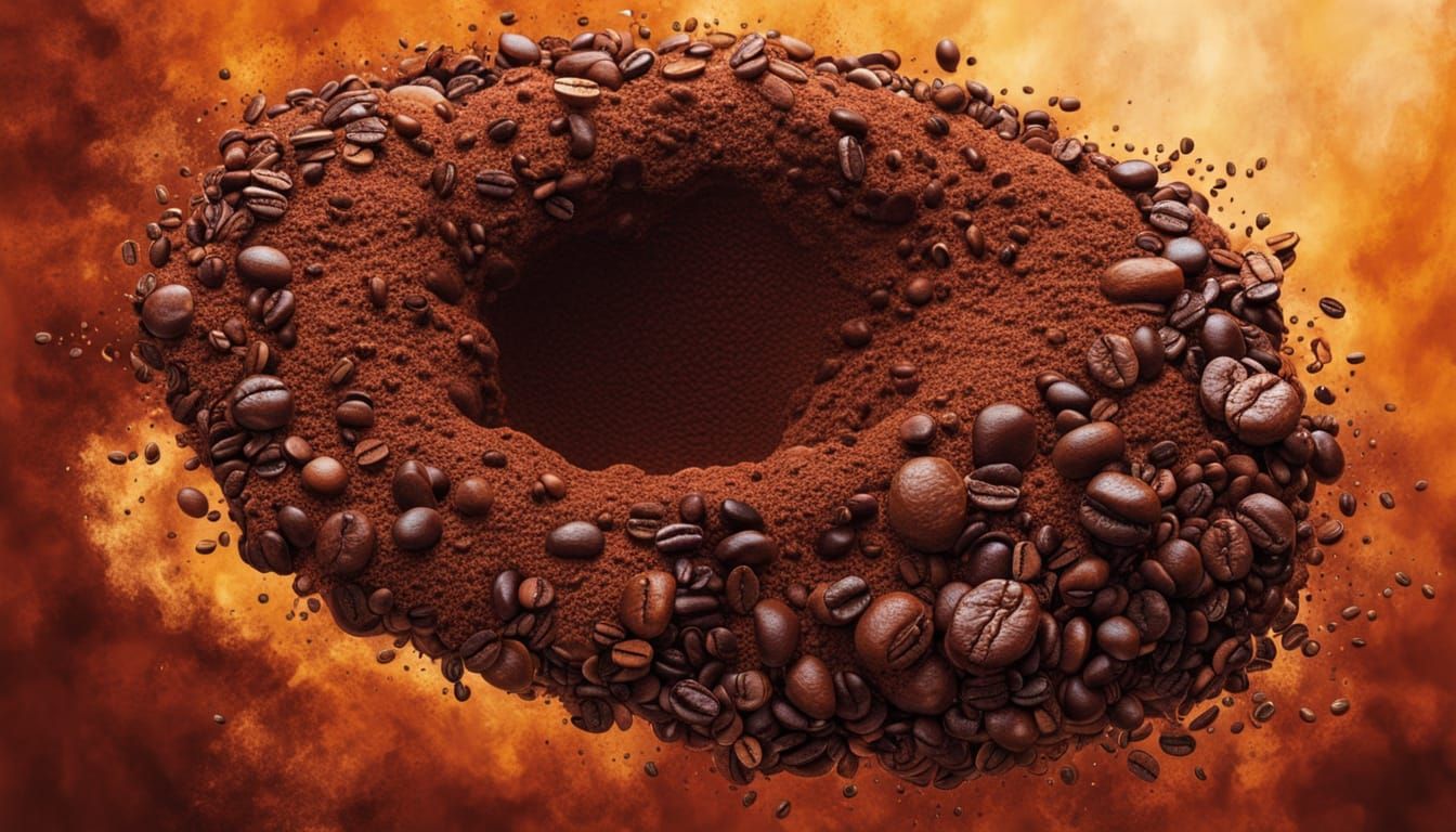 Hyper Realistic Coffee Ground Planet with Fine Details