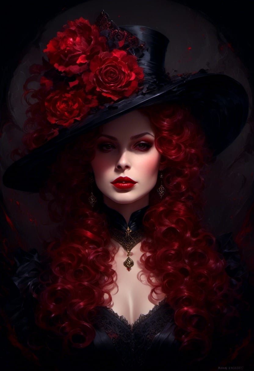 Victorian Vampire Portrait with Dramatic Lighting