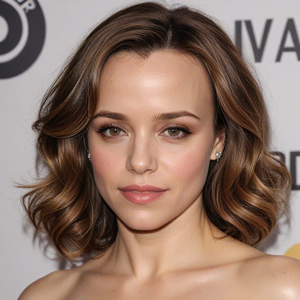 Rachel McAdams Portrayed in a Futuristic Cyberpunk Style
