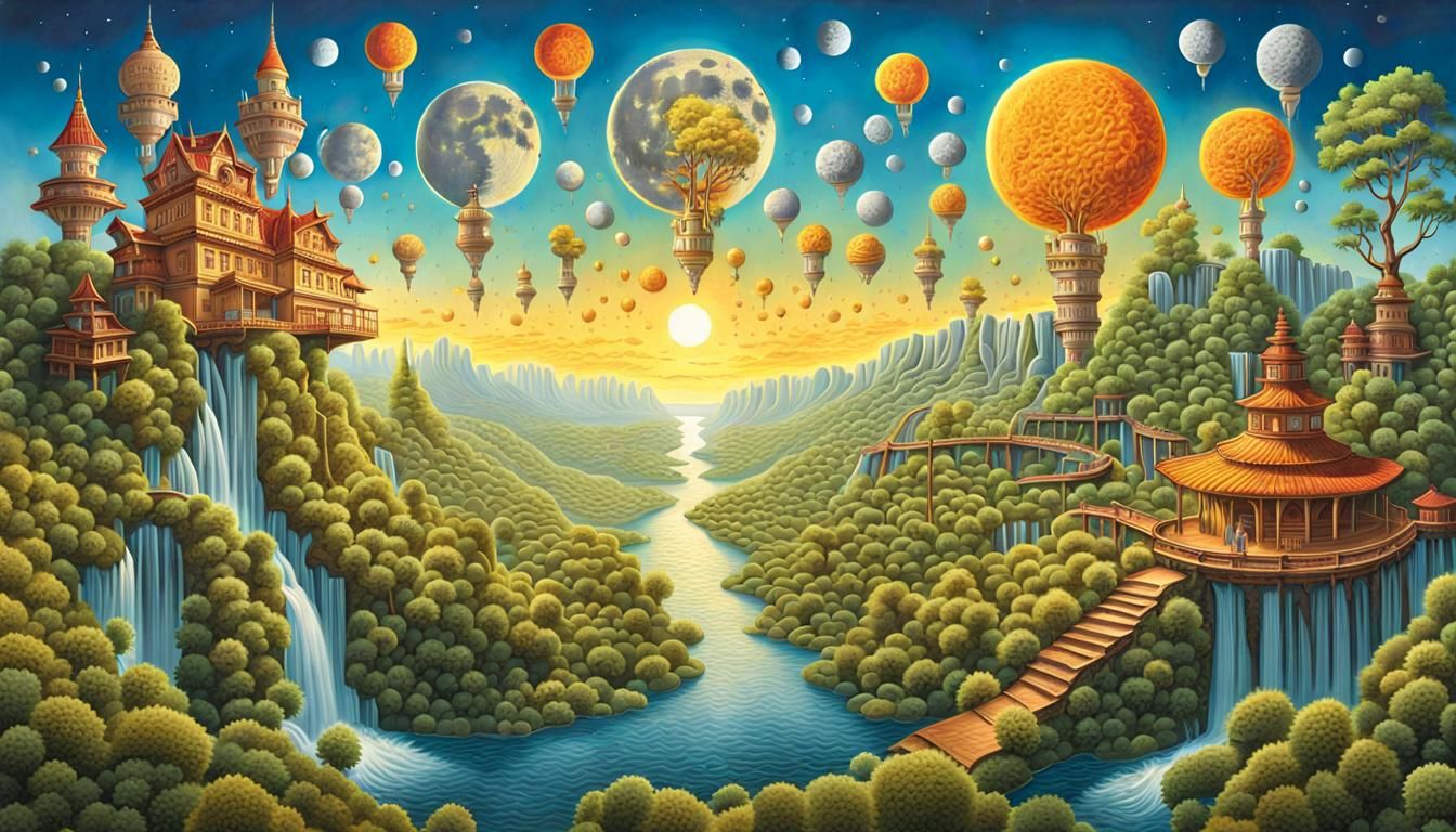 Surreal Transformation in Rich Colors: Fashion Magazine Art