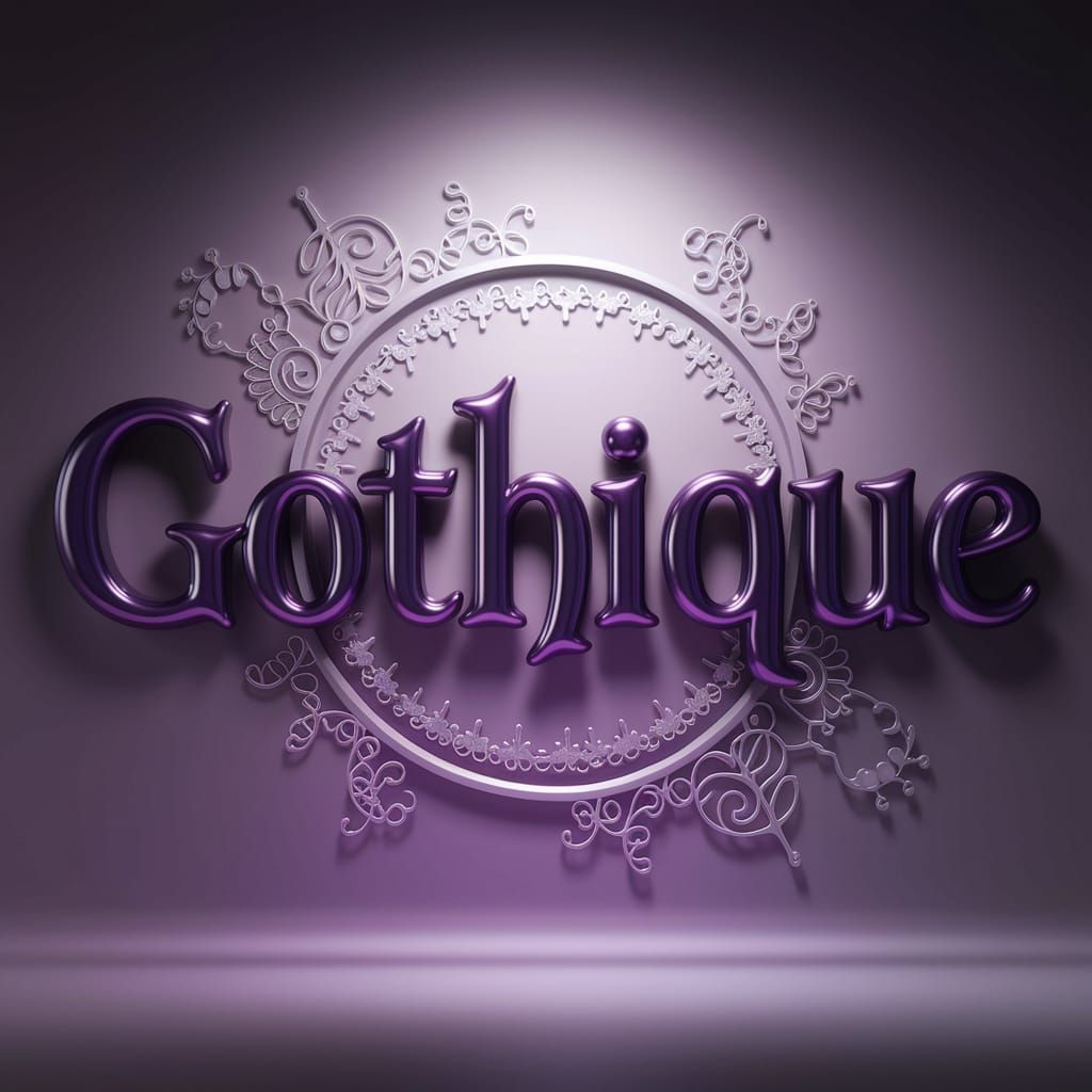 Gothique Shines in Dark Plum Purple, White, and Lavender Hue...