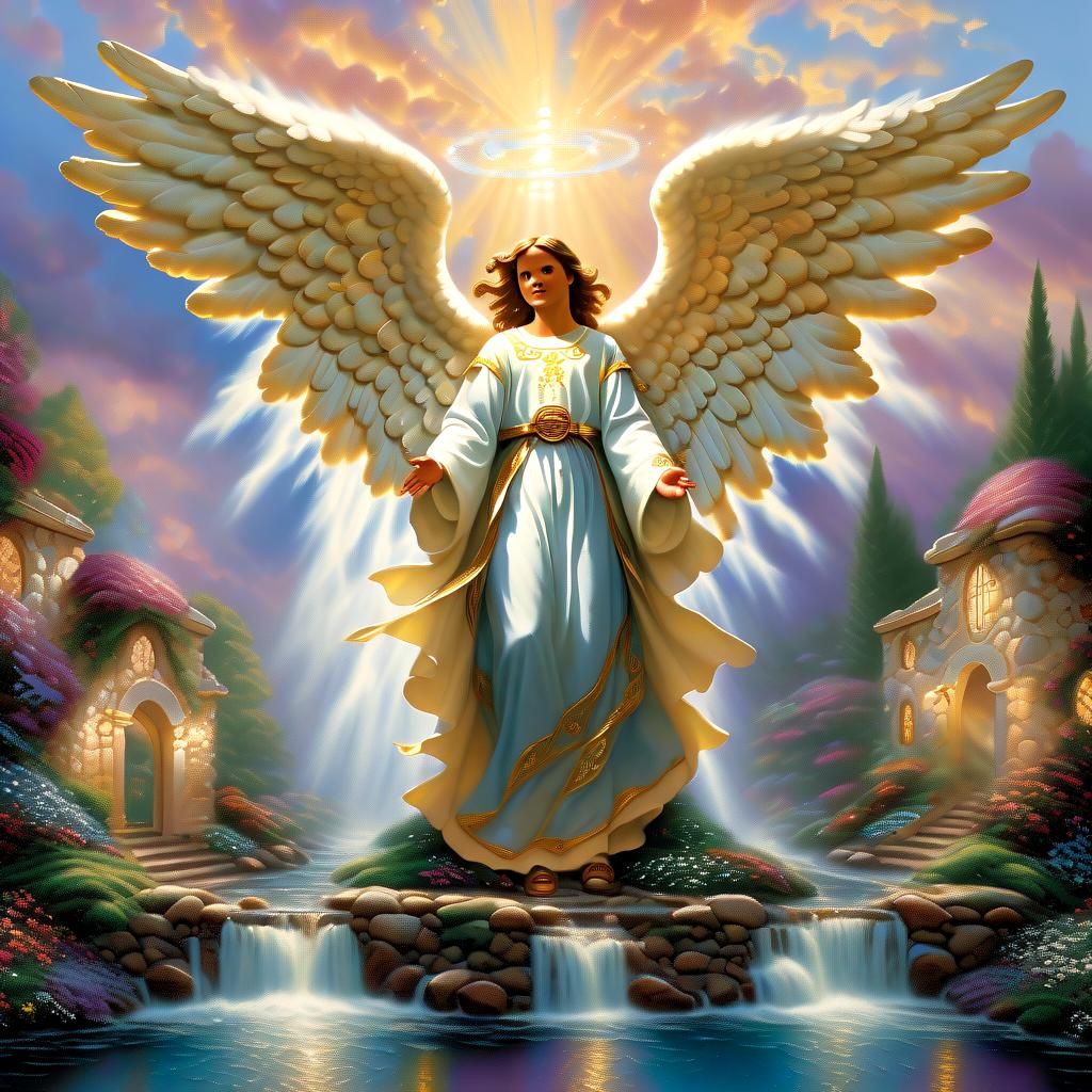 Fallen Angel Loses Heaven: Epic Digital Painting