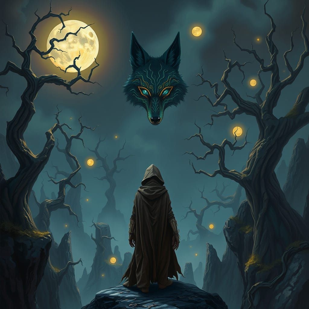 Disillusioned Figure Stands at the Threshold of a Desolate L...