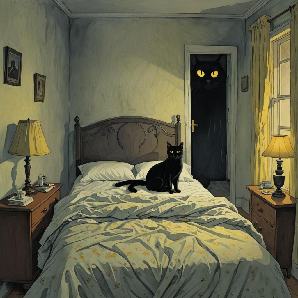 Sinister Animals in Bedroom: A Chilling Scene