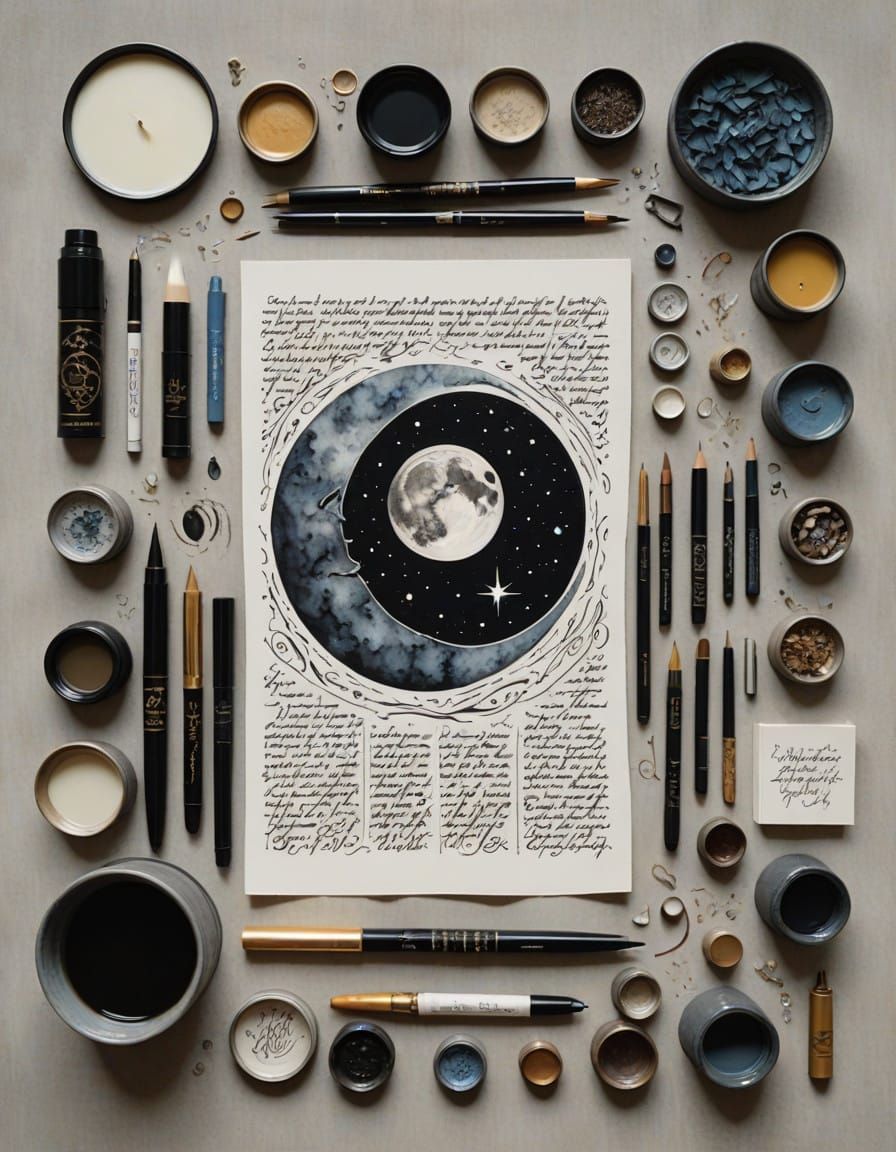 New moon knolling and organization, impressionist, transform...
