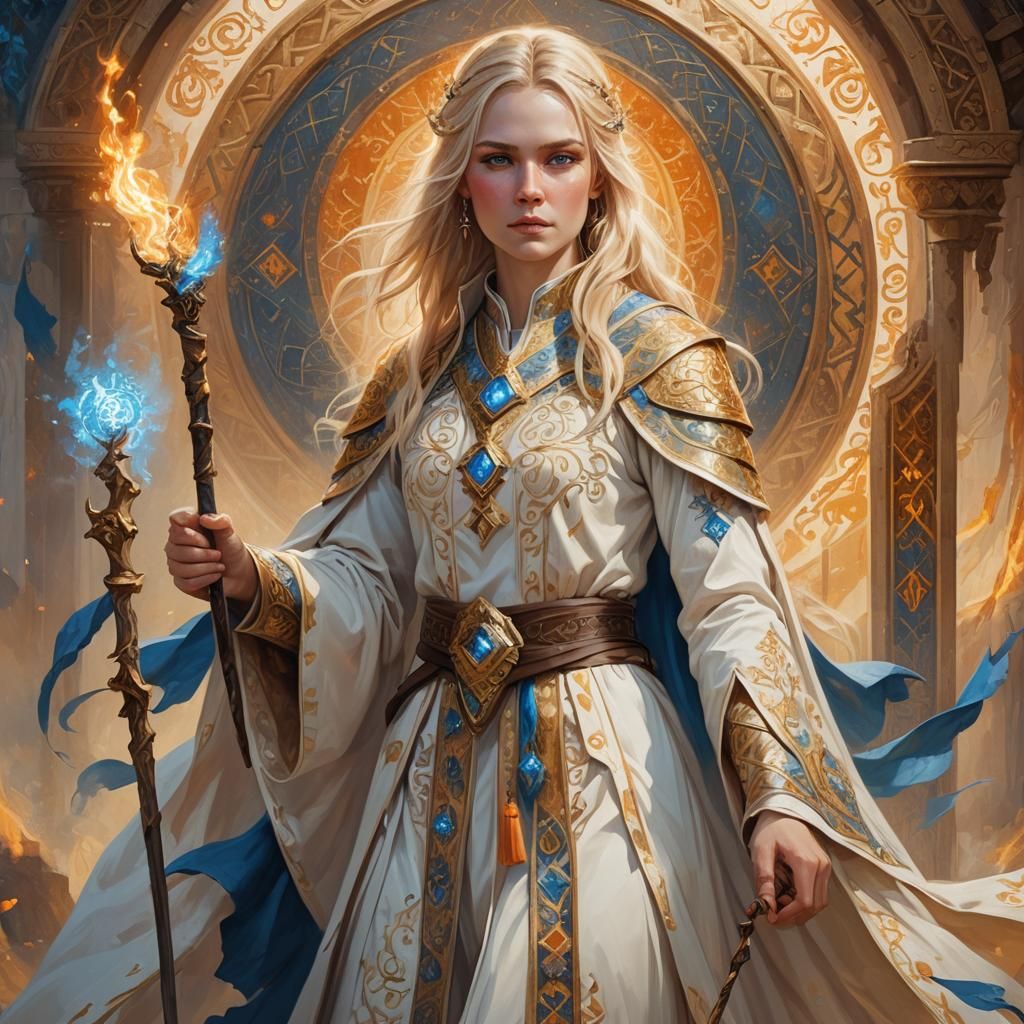 Cleric Portrait in Vibrant Oil Painting Style