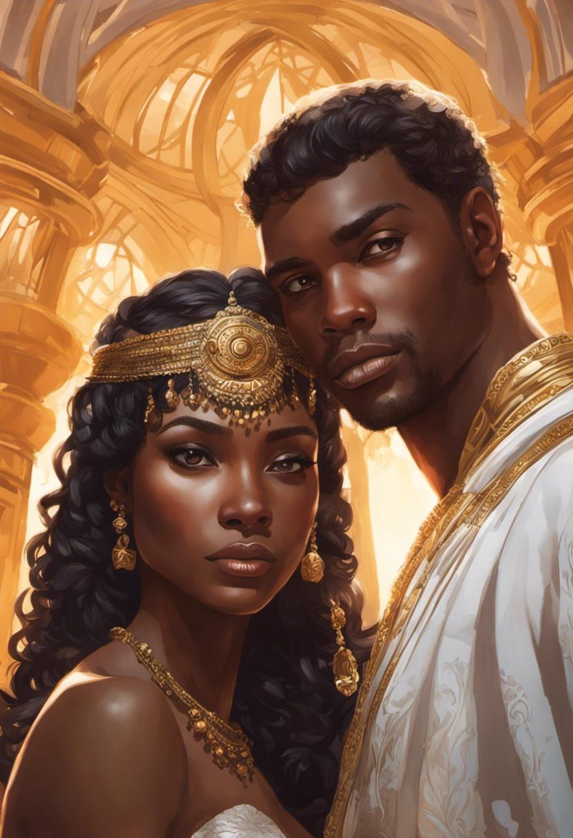 Sao Tome Bride Portrait in Artgerm Style