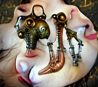 Surreal Alien Landscape of Nostril Organs