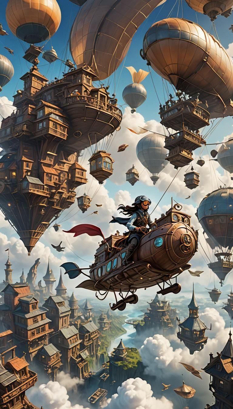 Steampunk Sky Nomad Airship Adventure