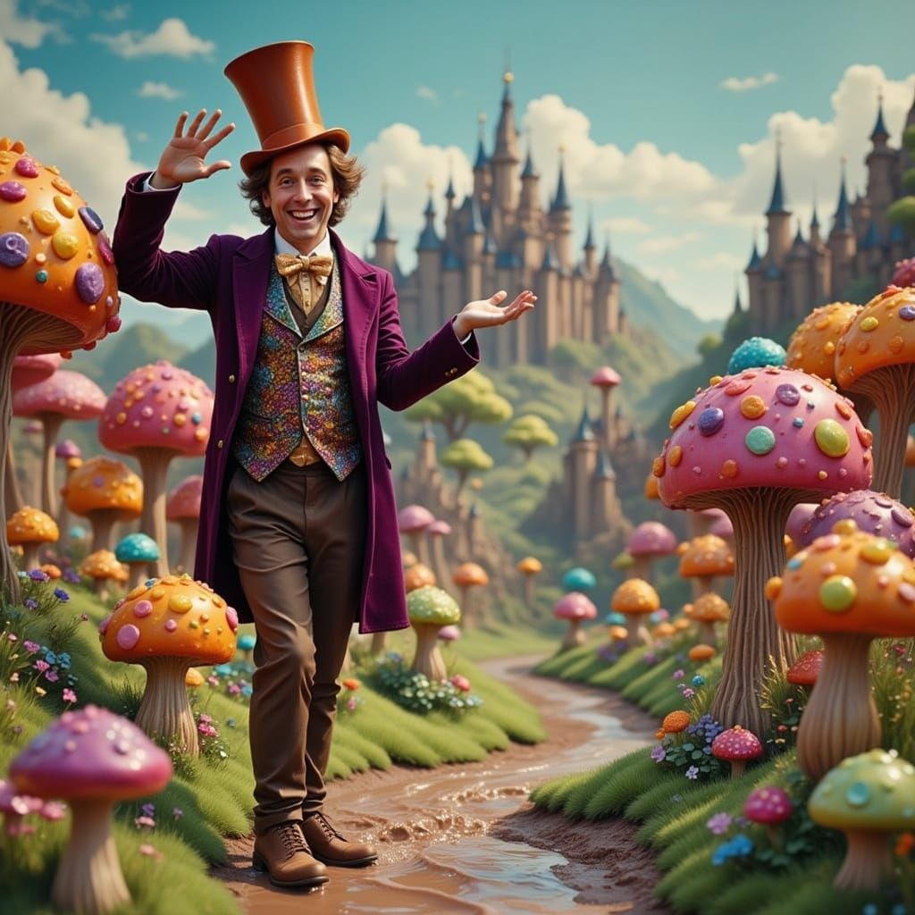 Willy Wonka's Colorful Candy Land