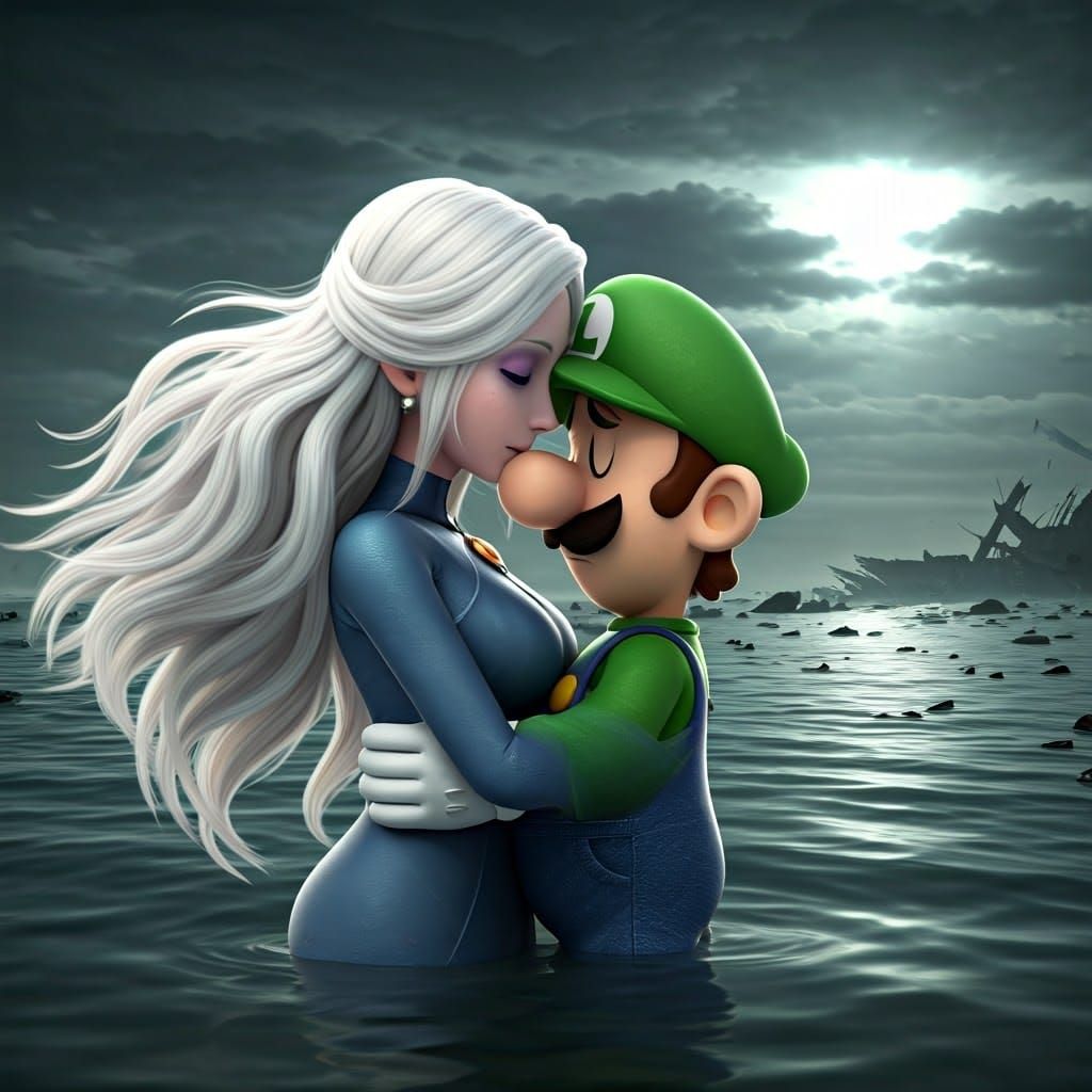 Tippi and Paper Luigi's Desolate Kiss