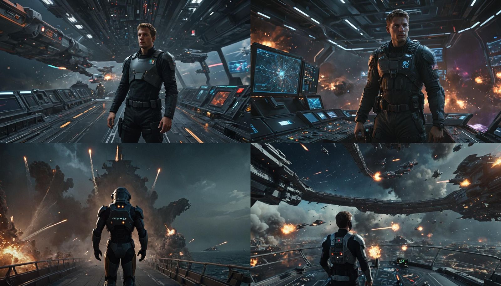 Intense Space Battle Between Earth and Galactic Empire