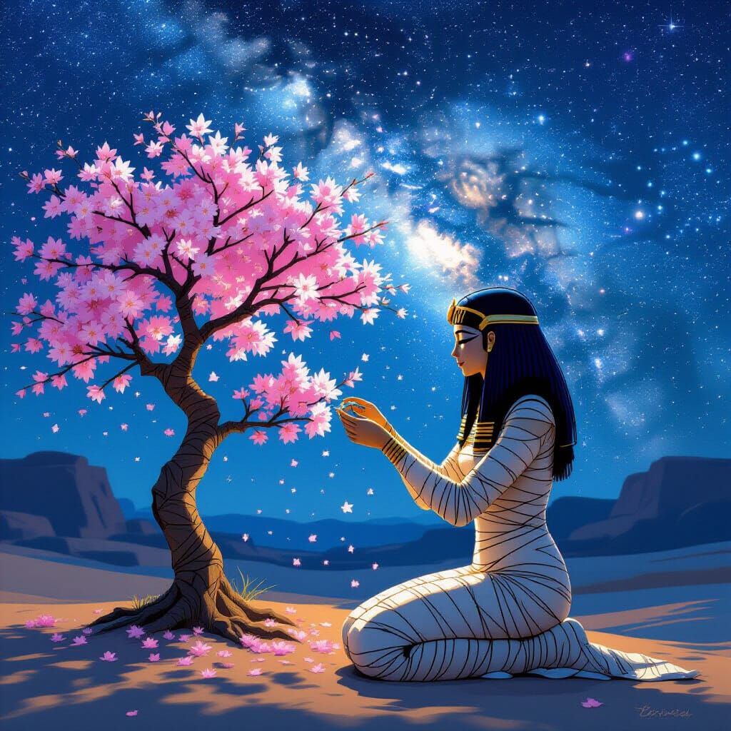 Celestial Sakura Tree Pruned by Mummy