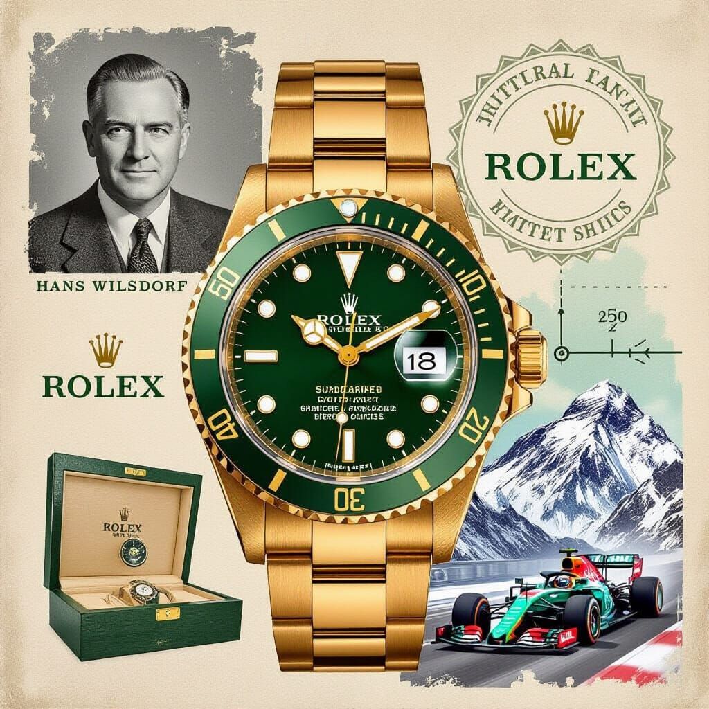 Vintage Rolex Submariner Timepiece in Luxurious Style